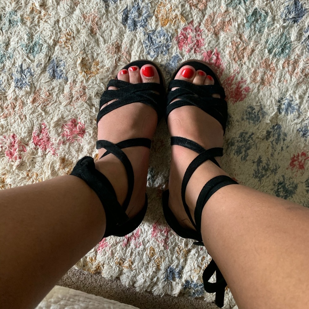 Steve Madden Strappy Suede Heeled Sandals